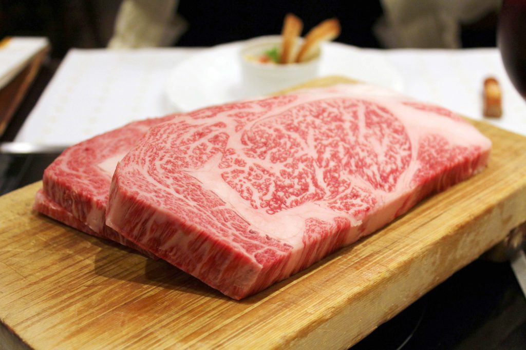 Degustación de carne wagyu de Kobe